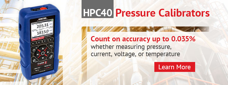 HPC40 Pressure Calibrators: Accuracy up to 0.035%