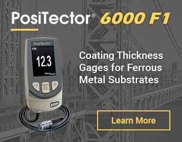 DeFelsko PosiTector 6000 F1 Coating thickness gages for ferrous metal substrates