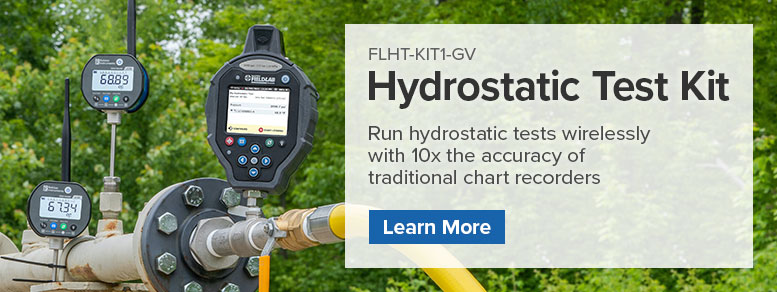 Run hydrostatic tests wirelessly with 10x the accuracy of traditional chart recorders
