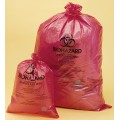 Bel-Art 131643848 Polypropylene 40-55 Gallon Red Biohazard Disposal Bags with Warning Label, Pack of 100-