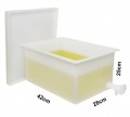Bel-Art 34093-0000 Polyethylene Rectangular Tank with flanges and faucet, 28 liters-
