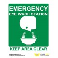Eagle Eye BA-SIGNS-EYE Emergency Eye Wash Sign-
