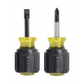 Klein Tools 85071 Stubby Screwdriver Set, 2 pieces-