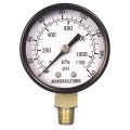 Marshalltown GG25200C4 Pressure Gauge, 0 to 200 psi, 2.5&amp;quot; dial, &amp;frac14;&amp;quot; NPT, steel housing-