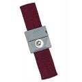SCS 2204 Adjustable Wristband with 0.16&quot; Snap Closure, Burgundy-