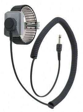 SCS 2382 Wrist Strap, Dual Conductor, Metal, Medium, with 5 ft Coil Cord-