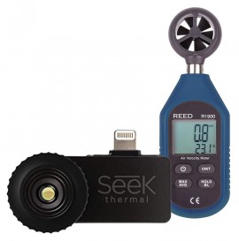 Seek Compact Wide View Advanced Thermal Imaging Camera for iPhone Kit - Includes the R1900 Air Velocity Meter FREE-