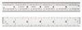 Starrett C604RE-6 Spring-Tempered Steel Rule, 6&amp;quot; with inch graduations-