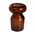 VEE GEE 03084-A SIBATA Standard Taper Amber Glass Stopper, #19-