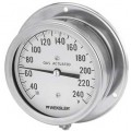 Weksler 413BCXLX10FC Gas Actuated Thermometer, 4 1/2&quot; Dial, -40 to 180&amp;deg;F-