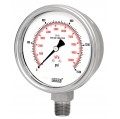 WIKA 233.34 Pressure Gauge, 0/500 psi/kpa, 4.5&amp;quot; dial, &amp;frac12;&amp;quot; NPT lower mount, black thermoplastic-